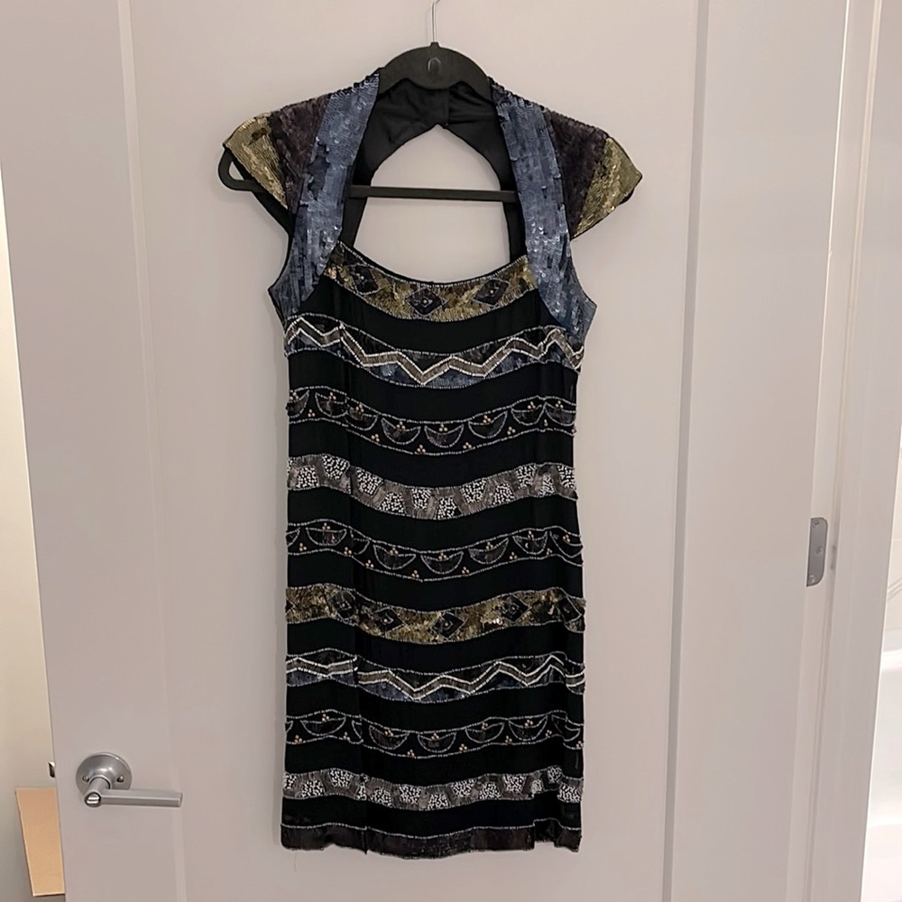 French connection beaded mini dress